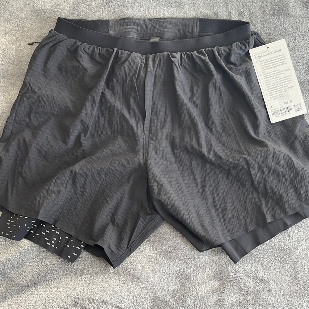 Lululemon men’s 6” lined running shorts - NWT